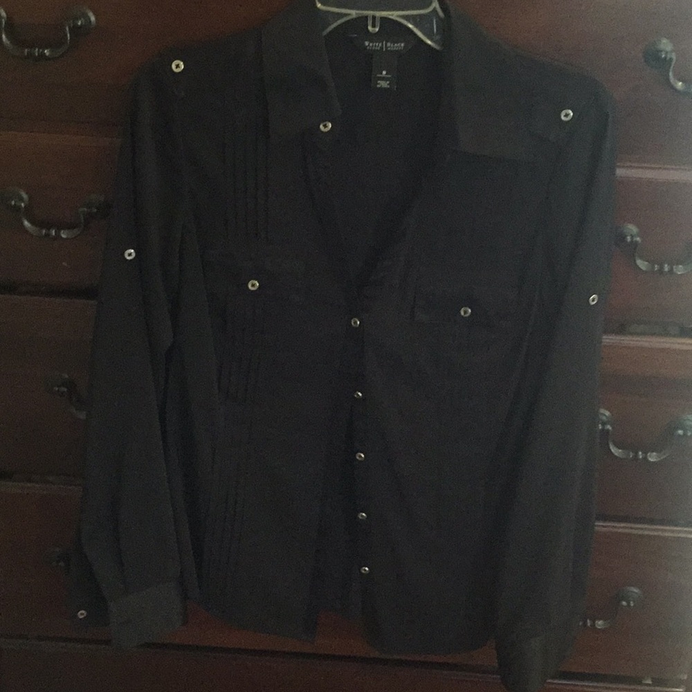 Silk top - sleeves can be rolled & buttoned
